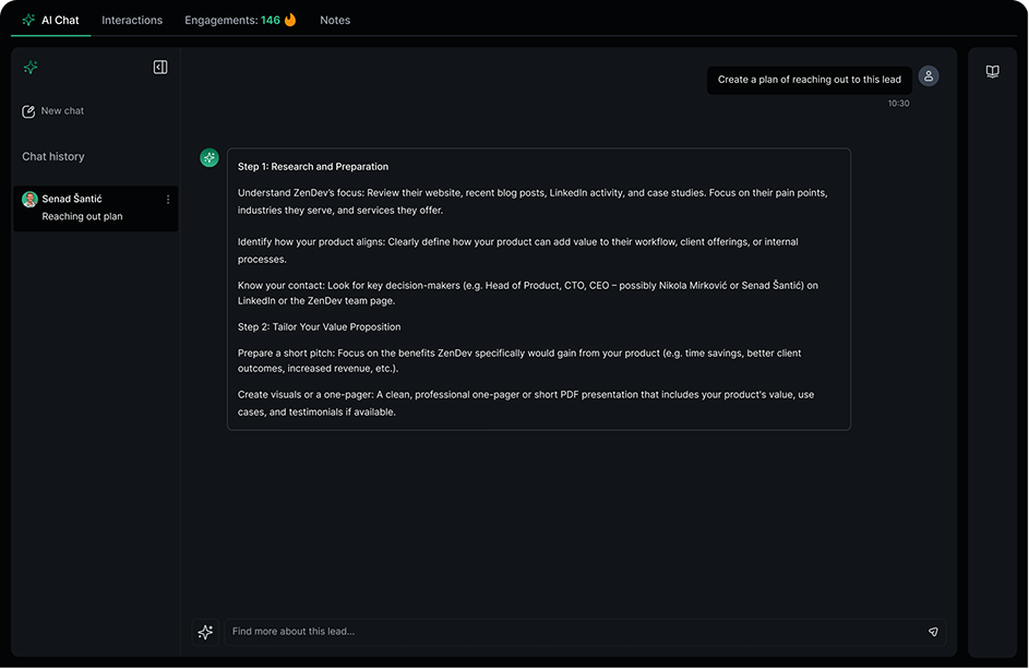 Get deep lead insights  